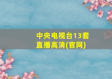 中央电视台13套直播高清(官网)