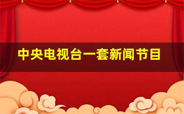 中央电视台一套新闻节目