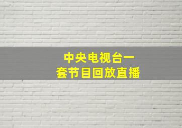 中央电视台一套节目回放直播