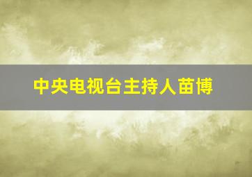 中央电视台主持人苗博