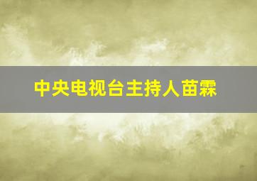 中央电视台主持人苗霖