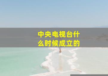 中央电视台什么时候成立的