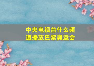 中央电视台什么频道播放巴黎奥运会