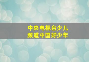 中央电视台少儿频道中国好少年