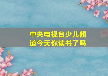 中央电视台少儿频道今天你读书了吗