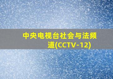 中央电视台社会与法频道(CCTV-12)