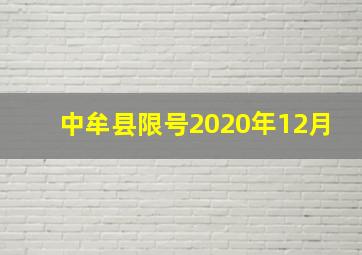 中牟县限号2020年12月