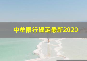 中牟限行规定最新2020