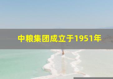 中粮集团成立于1951年