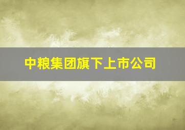 中粮集团旗下上市公司