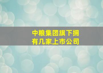 中粮集团旗下拥有几家上市公司