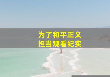 为了和平正义担当观看纪实