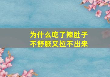 为什么吃了辣肚子不舒服又拉不出来