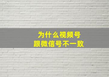 为什么视频号跟微信号不一致