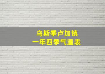 乌斯季卢加镇一年四季气温表