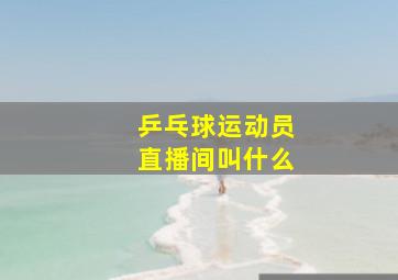 乒乓球运动员直播间叫什么