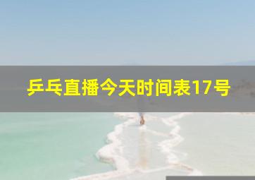 乒乓直播今天时间表17号