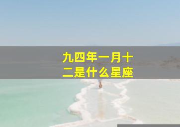 九四年一月十二是什么星座