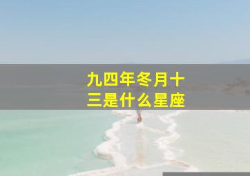 九四年冬月十三是什么星座