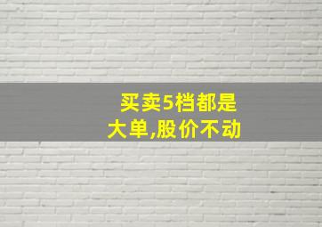 买卖5档都是大单,股价不动