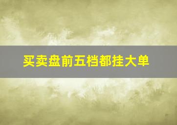 买卖盘前五档都挂大单