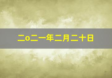 二o二一年二月二十日