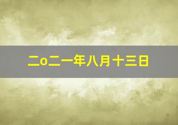 二o二一年八月十三日