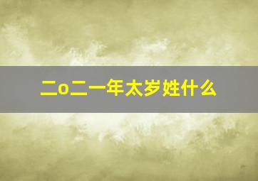 二o二一年太岁姓什么