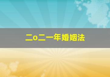 二o二一年婚姻法