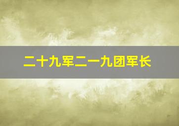 二十九军二一九团军长