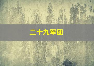 二十九军团