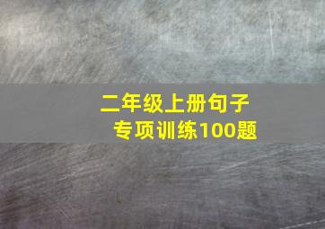 二年级上册句子专项训练100题