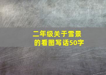 二年级关于雪景的看图写话50字