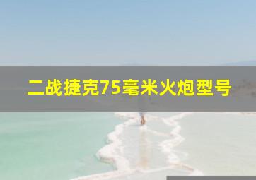 二战捷克75毫米火炮型号