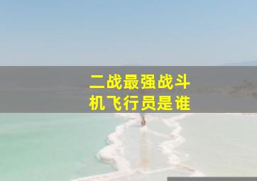 二战最强战斗机飞行员是谁