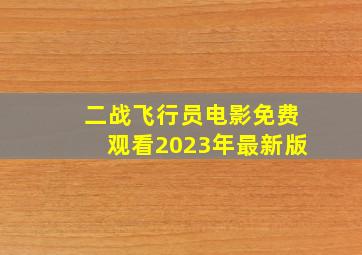 二战飞行员电影免费观看2023年最新版