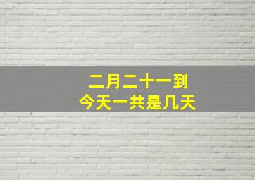 二月二十一到今天一共是几天