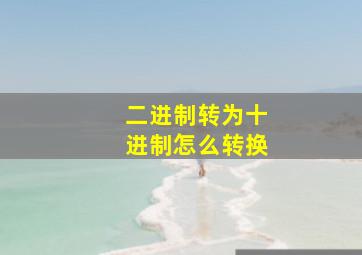 二进制转为十进制怎么转换