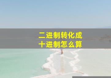 二进制转化成十进制怎么算