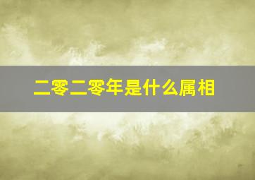 二零二零年是什么属相