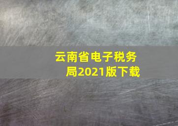 云南省电子税务局2021版下载