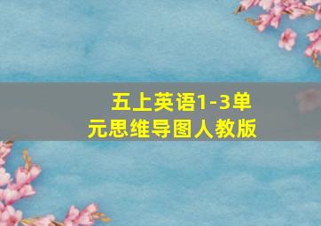 五上英语1-3单元思维导图人教版