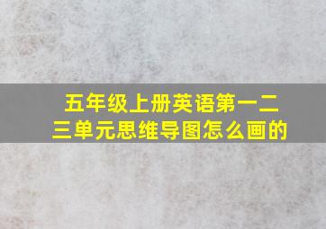 五年级上册英语第一二三单元思维导图怎么画的