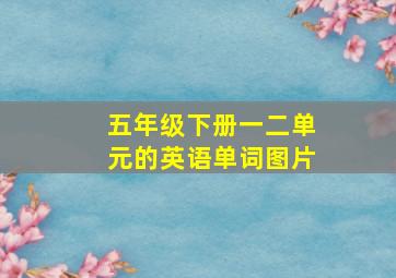 五年级下册一二单元的英语单词图片