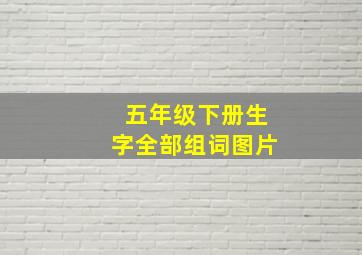 五年级下册生字全部组词图片