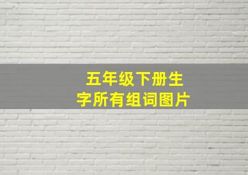 五年级下册生字所有组词图片