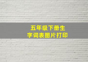 五年级下册生字词表图片打印