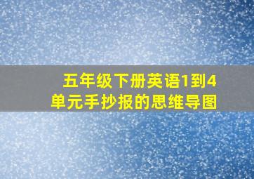 五年级下册英语1到4单元手抄报的思维导图