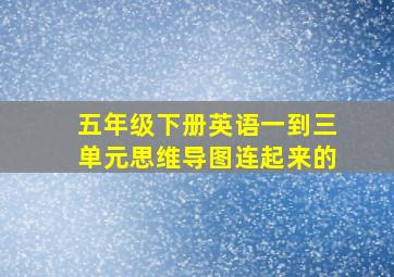 五年级下册英语一到三单元思维导图连起来的