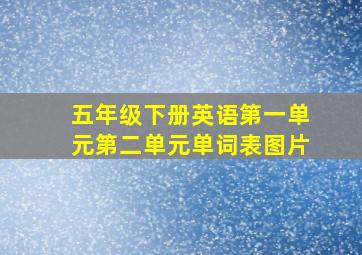 五年级下册英语第一单元第二单元单词表图片